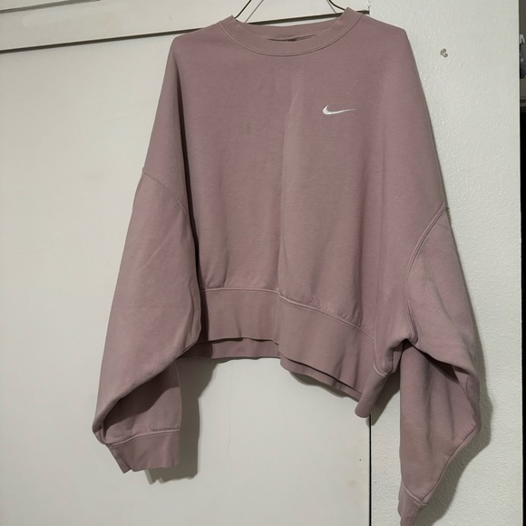 Nike Tops - Nike Logo Crop Crewneck Sweatshirt
